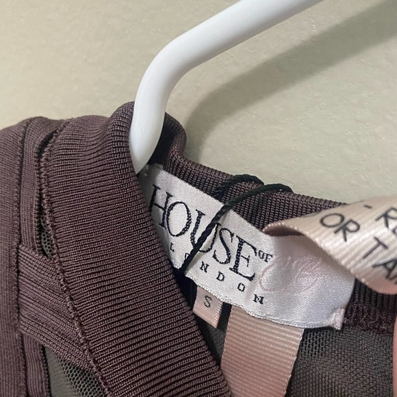 House of CB Lola Cage Dress in Charcoal Size Small - Picture 4 of 8